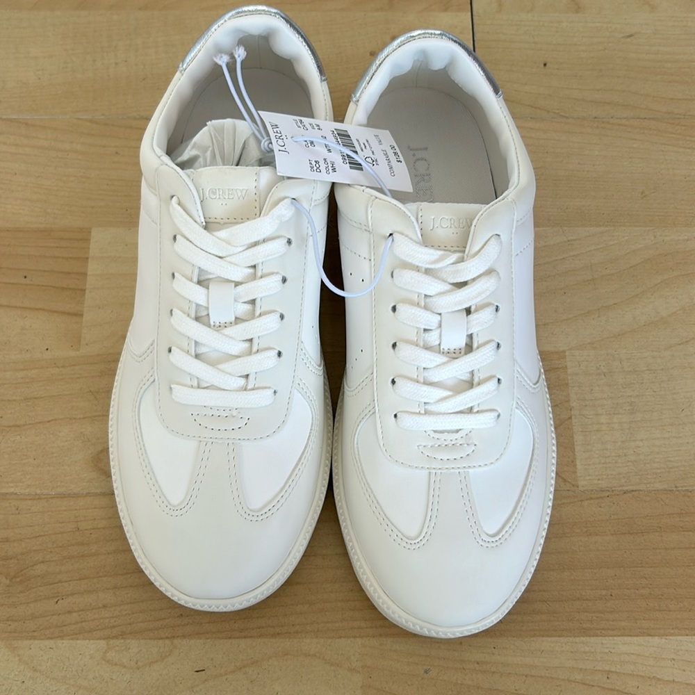 Jcrew white sneakers size 8